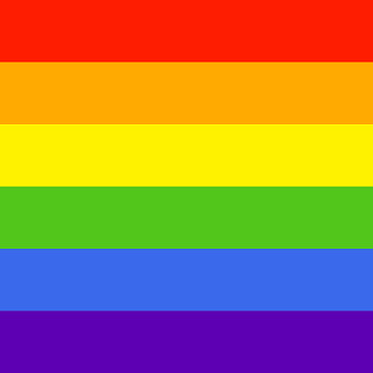rainbow colours.LGBTQ2+ Pride Month flag