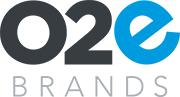 O2E black and blue logo